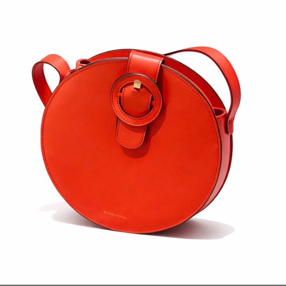 Red Leather Circle Bag by Manjerica a Portuguese Designer. - Picture 4 of 9